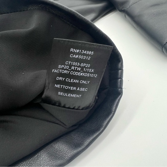 For Love & Lemons Afton Cropped Faux Leather Jacket – Size S - Picture 10 of 15